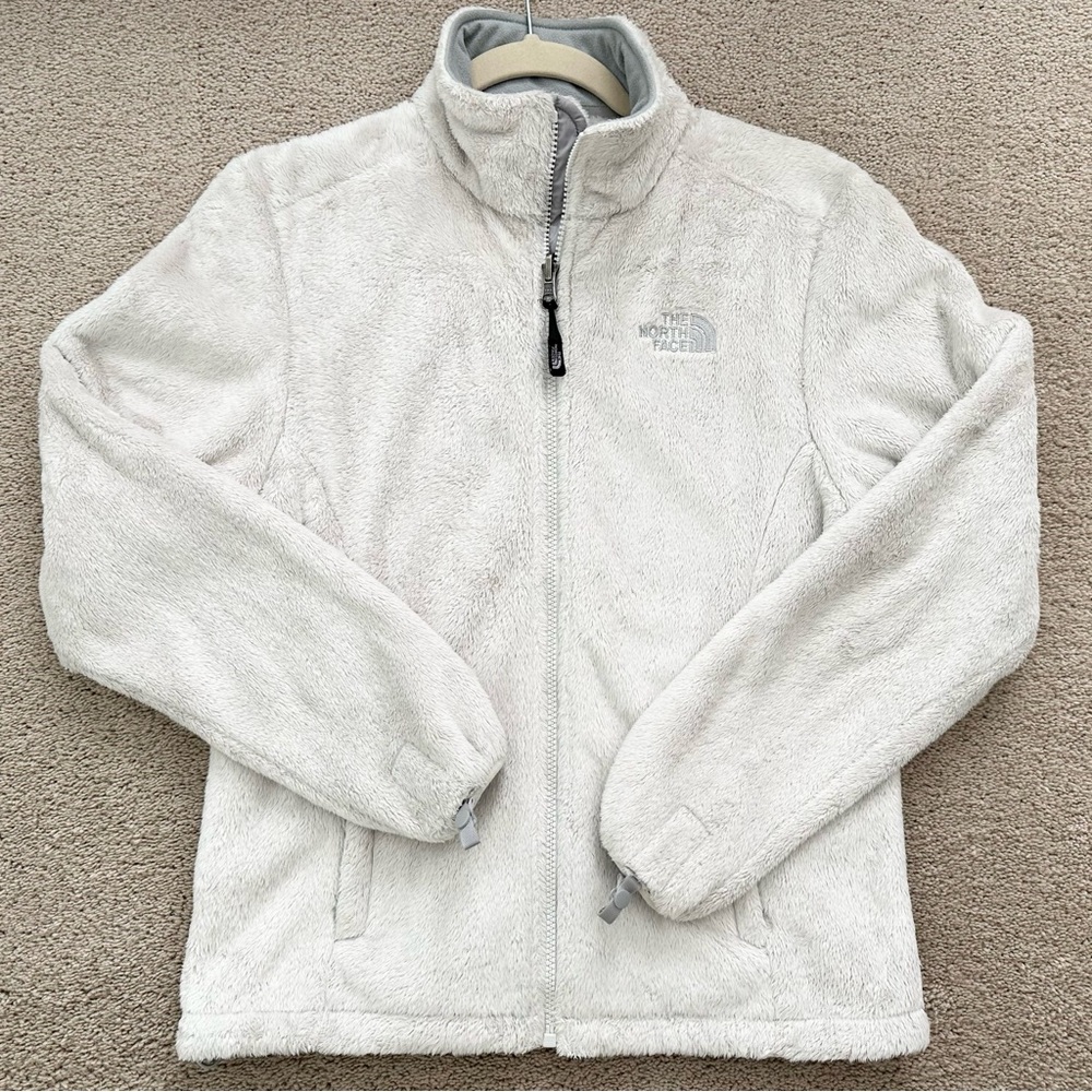 North Face Fall White Fuzzy Full Zip Fleece Jacket - Outdoor / Hiking /Gorpcore